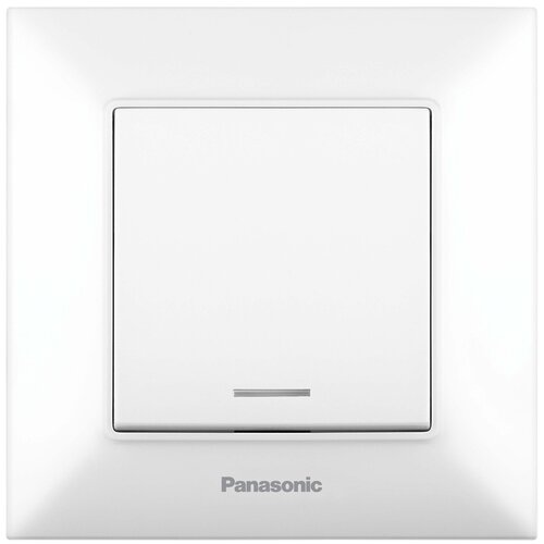 Выключатель Panasonic Arkedia Slim (WNTC00432WH-RU), белый рамка panasonic arkedia slim wntf08142br ru 4x верт монт пластик бронза упак 1шт