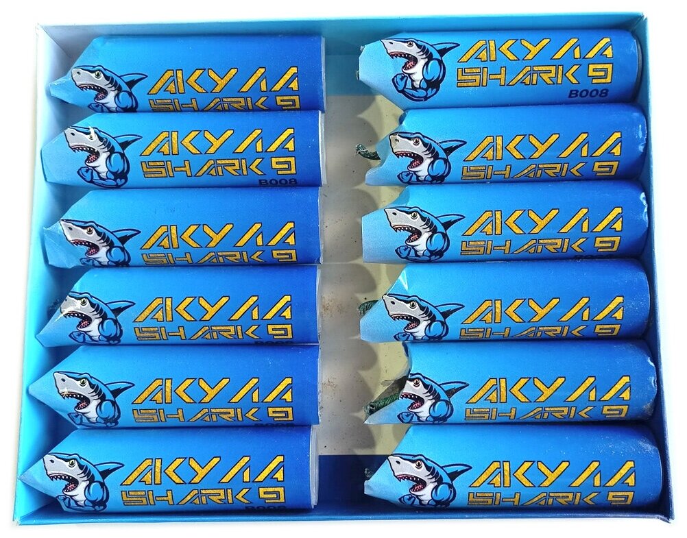 Петарды фитильные акула SHARK 9 - B008 - в пачке 12 штук