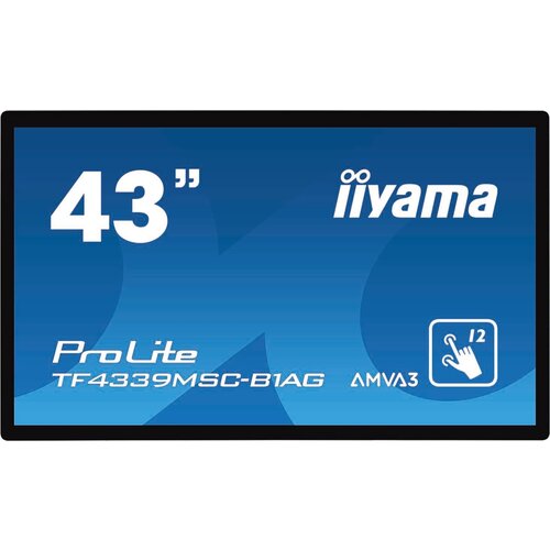 Панель Iiyama 43 TF4339MSC-B1AG черный IPS LED 8ms 169 DVI HDMI MM матовая 40001 400cd 178гр178гр 1920x1080 D-Sub DisplayPort FHD 23кг 21710000₽