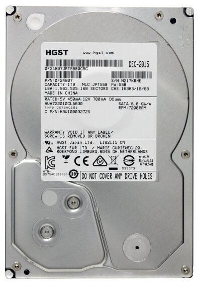 Жесткий диск Hitachi H3V10003272S 1Tb 7200 SATAIII 3.5" HDD