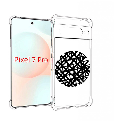 Чехол MyPads круглая-абстракция для Google Pixel 7 Pro задняя-панель-накладка-бампер