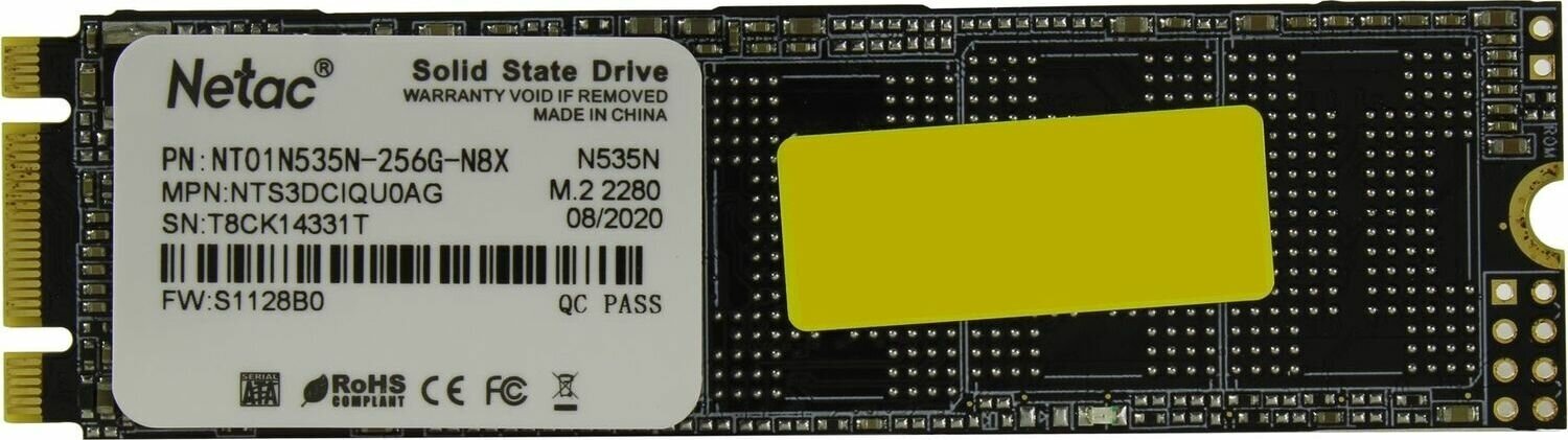 Накопитель SSD Netac SATA III 256Gb NT01N535N-256G-N8X N535N M.2 2280 - фотография № 17
