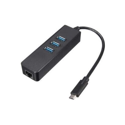 Концентратор Orient Jk-341 USB-C -- USB 3 Ports Gigabit Ethernet Adapter RJ45 черный 284500₽