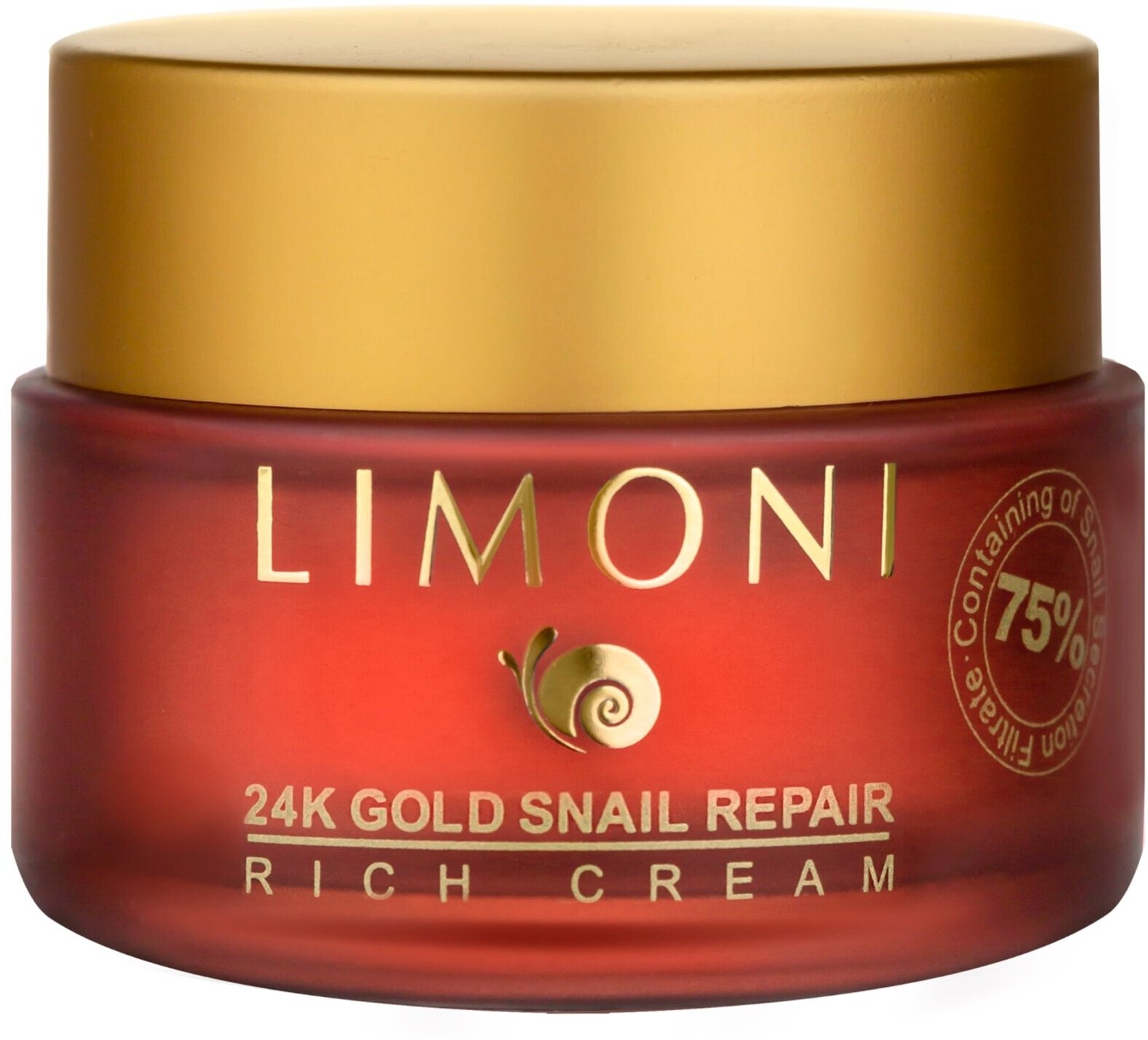 LIMONI Крем для лица с золотом и экстрактом слизи улитки 24K Gold Snail Repair Rich Cream, 50 мл