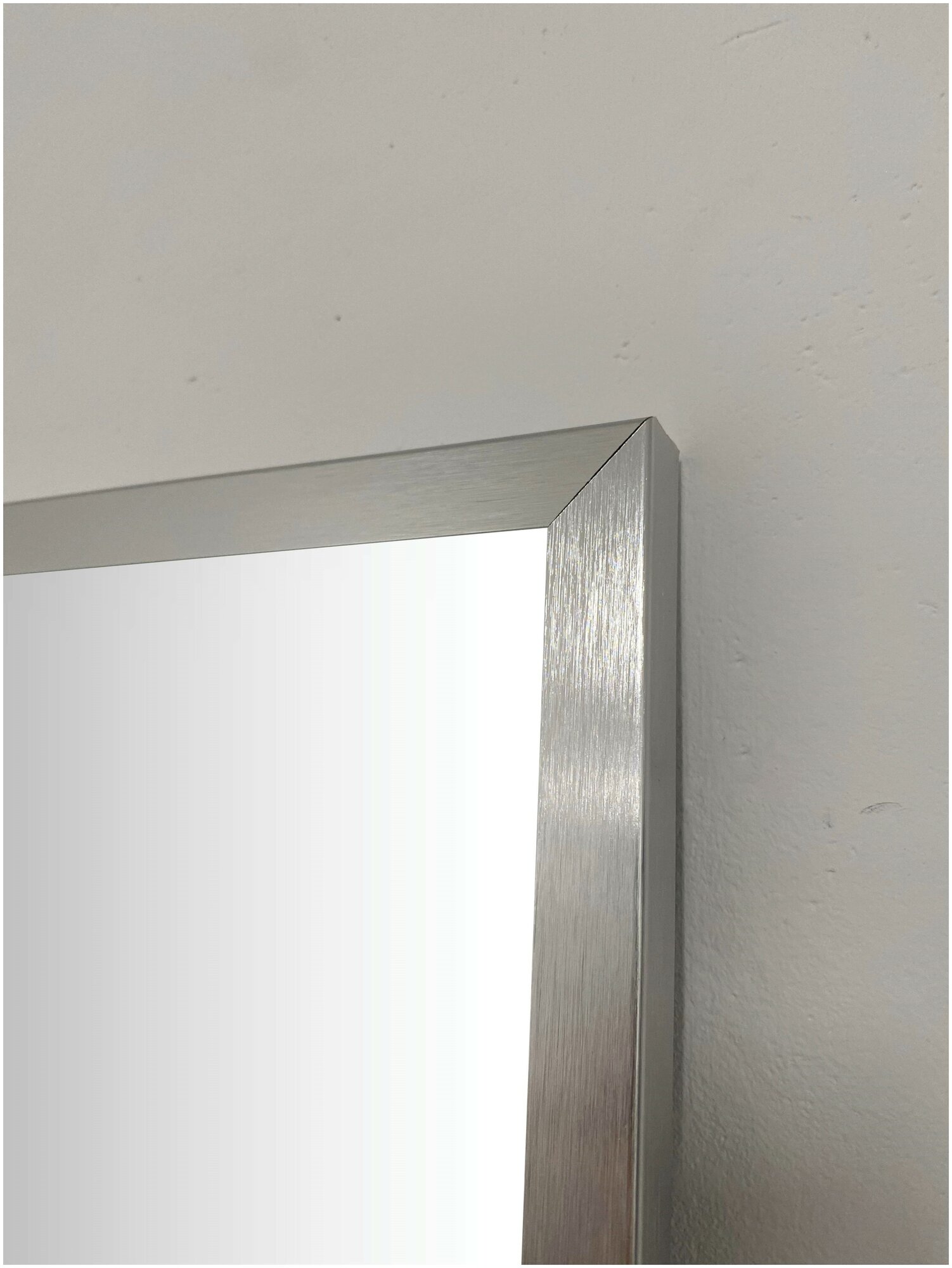 Интерьерное зеркало настенное 163/66 в алюминиевой раме цвет "Серебро" - фотография № 4