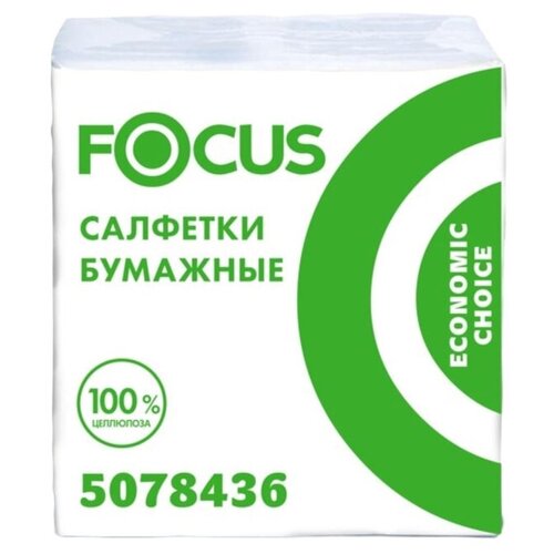 Салфетки FOCUS белые 20х24см 1сл 100штуп 4 шт 499₽