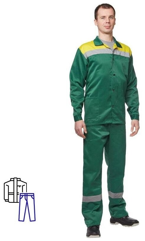 Костюм рабочий летний л02-КБР кур/бр зел/желт 68-70/170