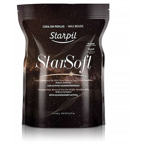 Starpil StarSoft синтетический высокоэластичный воск в гранулах (1 кг) starpil высокоэластичный полимерный воск в гранулах coral коралл 100 гр