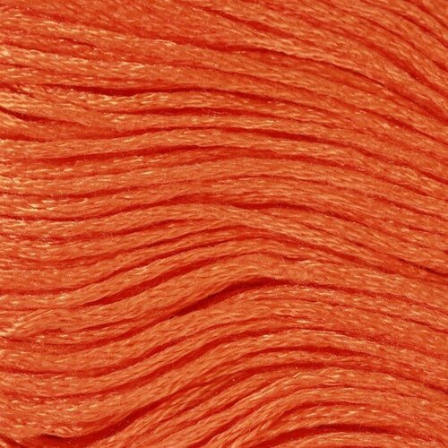 Нитки мулине, 8 ± 1 м, цвет ярко-рыжий №740 18 шт