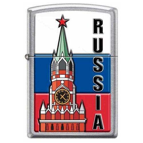 Зажигалка бензиновая Zippo 207 Kremlin flag Russia Street Chrome