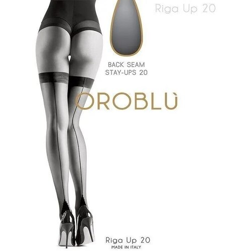 Чулки  Oroblu Чулки Oroblu Riga Up, 20 den, матовые, размер 2, черный