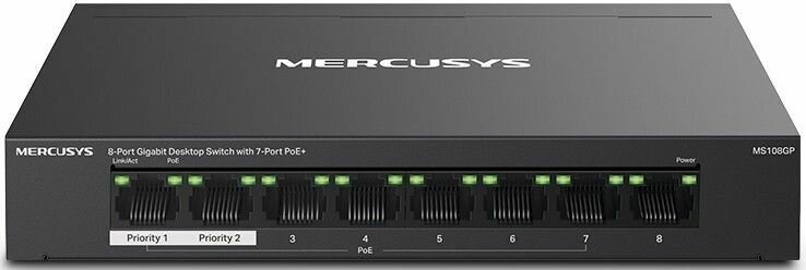 Настольный коммутатор Mercusys MS108GP, чёрный