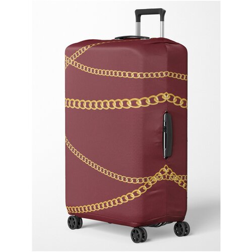 фото Чехол для чемодана , текстиль, водонепроницаемый, размер m, бордовый cvt