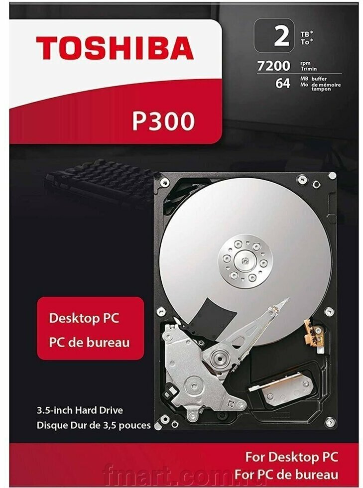 Жесткий диск TOSHIBA P300 , 2ТБ, HDD, SATA III, 3.5" - фото №5