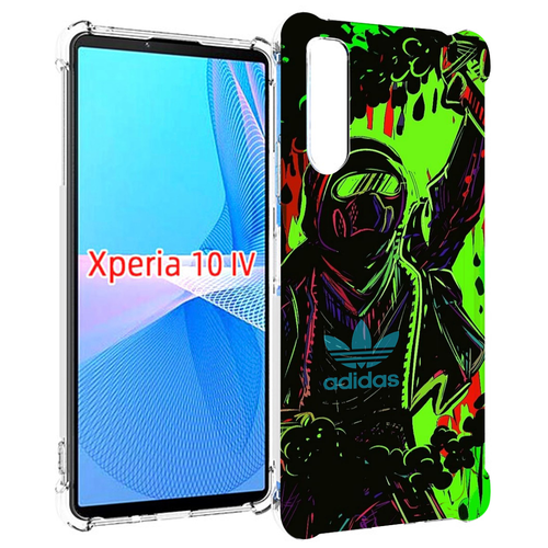 Чехол MyPads мужчина в красках адидас для Sony Xperia 10 IV (10-4) задняя-панель-накладка-бампер