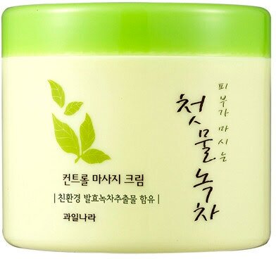 Welcos Массажный крем Green Tea Control Massage Cream, 300 гр.