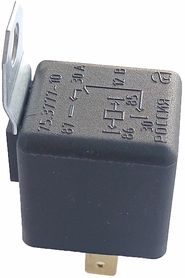 Реле электромагнитное 12V 4-х контактное 30А замык. с кронштейном АВАР 75.3777-10 — фото 6