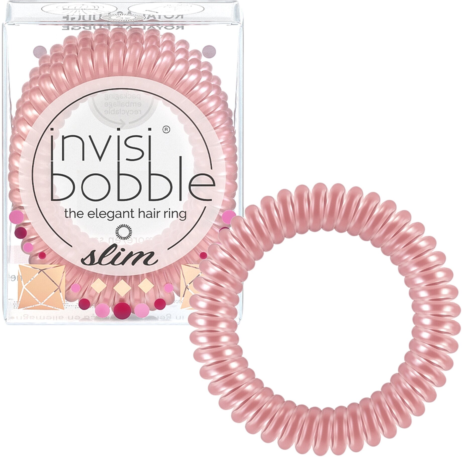 Invisibobble Резинки-пружинки для волос Slim British Royal Royal Fudge