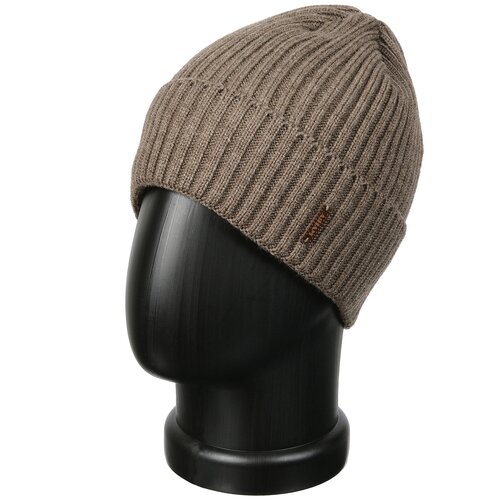 Шапка мужская зимняя вязаная с отворотом утепленная подкладкой