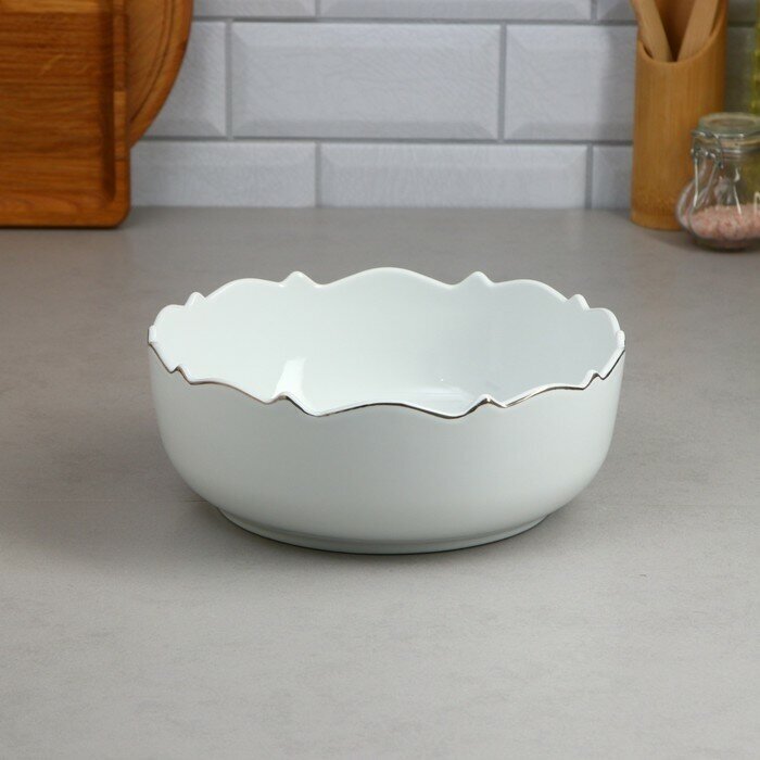 фото Салатник Wave, золотая обводка, фарфор, Иран