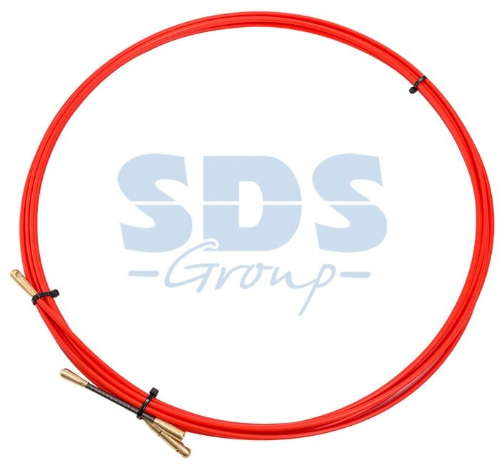 Протяжка кабельная REXANT (мини УЗК в бухте), стеклопруток, d=3,5 мм, 3 м, красная - фотография № 2