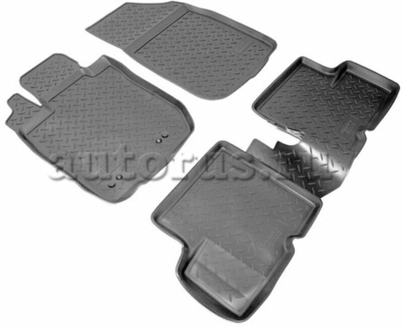 Коврики в салон полиуретан NORPLAST RENAULT Duster 2 AWD 2011- черный к-т NPL-Po-69-05