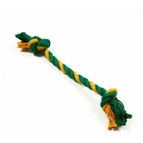 Грейфер канатный Doglike Dental Knot 2 узла, 330*40*40, желтый/зеленый 7917375