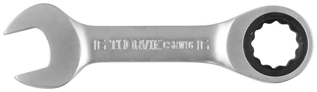 Ключ комбинированный трещоточный короткий 16 х 16 Thorvik
