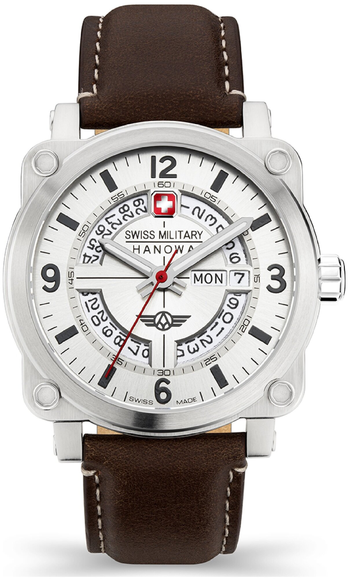 Водонепроницаемые мужские наручные часы Swiss Military Hanowa Afterburn SMWGB2101102 с сапфировым стеклом с гарантией