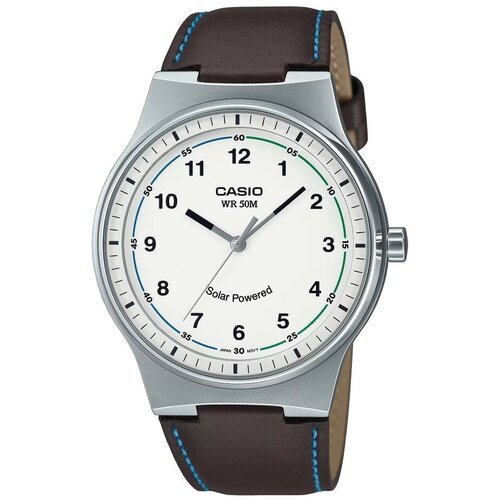 фото Наручные часы casio collection mtp-rs105l-7b, коричневый, серебряный