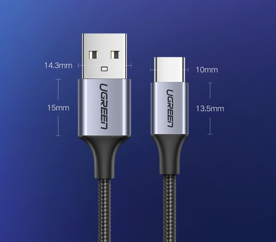 Кабель UGreen USB 20 - USB Type-C (US288)