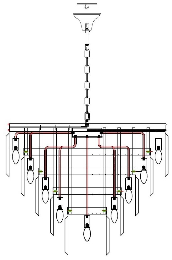 Люстра Mak-interior Odeon 5 rings silver — фото 1