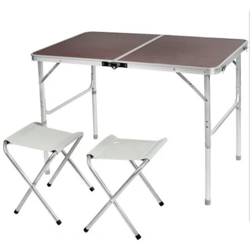 Стол складной FOLDING TABLE + 2 табурета, 90х60х70 см коричневый стол складной king camp compact folding table 3866