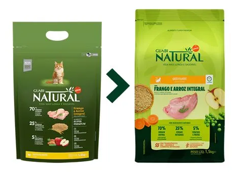 Guabi Natural Kitten сухой корм для котят цыпленок и коричневый рис 1,5 кг - фотография № 9