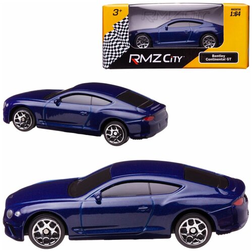 Машинка металлическая Uni-Fortune RMZ City 1:64 The Bentley Continental GT 2018 (цвет синий)