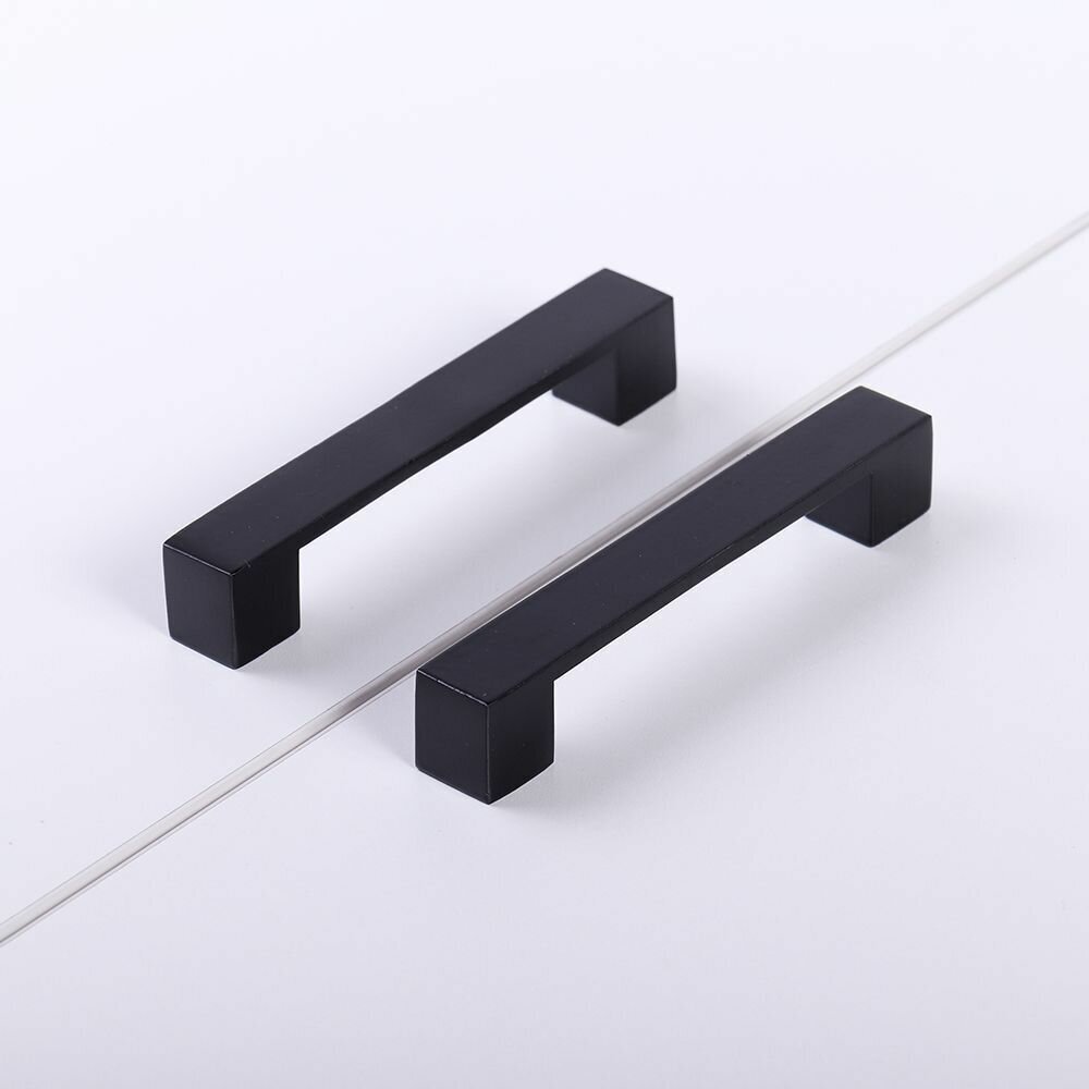 Ручка мебельная Larvij 4шт, алюминий, черный, матовая, крепление в комплекте