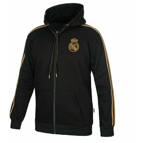 фото Толстовка "реал мадрид (fс real madrid)" мужская, черная (s / черный / коричневый / черный / базовая коллекция / 46) китай