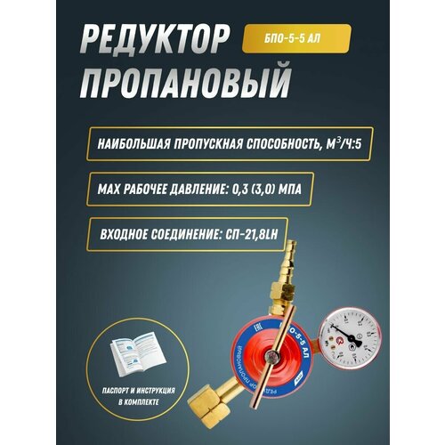 Редуктор пропановый БПО-5-5 АЛ (001.010.202)