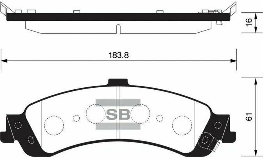 Тормозные колодки задние CHEVROLET TAHOE 00-06 SP1370 SANGSIN BRAKE