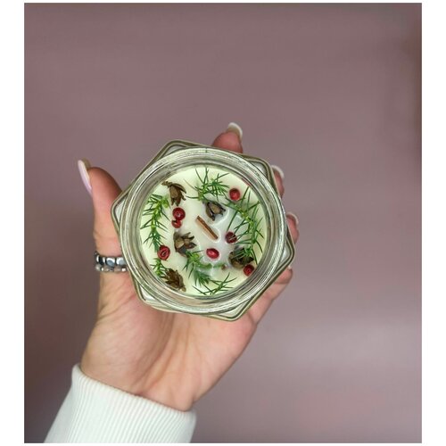 Ароматическая свеча из 100% соевого воска с аромамаслами производства США Рождественское дерево