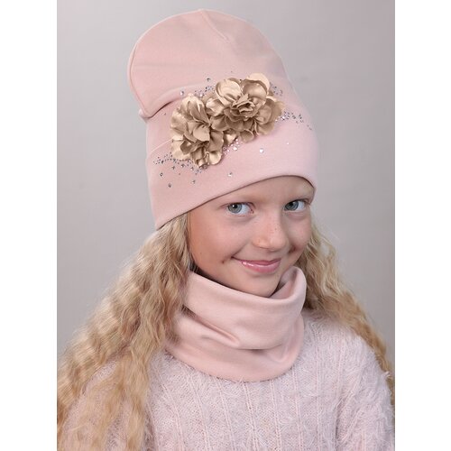 фото Шапка бини поляярик, размер 46-48, бежевый