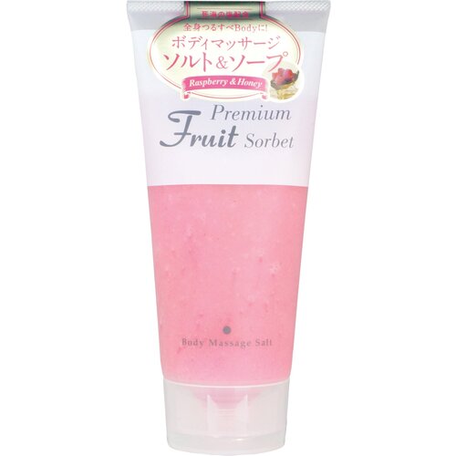 Премиальный фруктовый скраб-сорбет для тела на основе соли Cosmepro Premium Fruit Sorbet Body Massage Salt Raspberry&Honey, 500 г