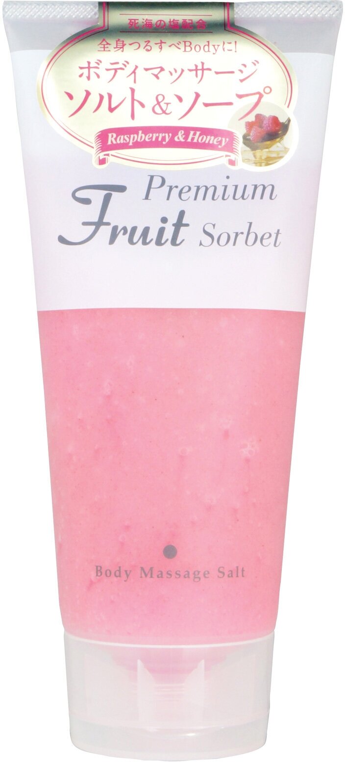 Премиальный фруктовый скраб-сорбет для тела на основе соли Cosmepro Premium Fruit Sorbet Body Massage Salt Raspberry&Honey, 500 г