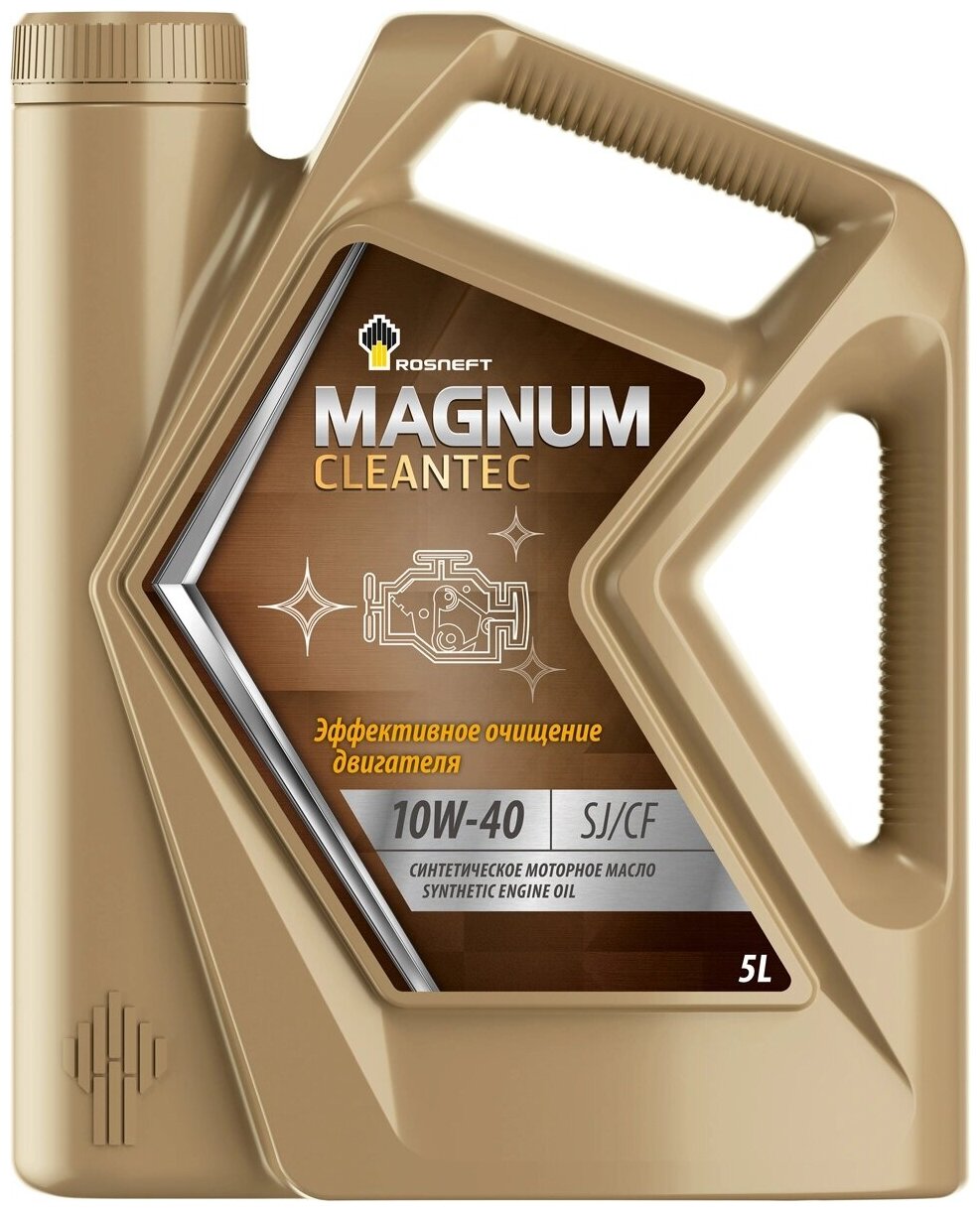 Синтетическое моторное масло Роснефть Magnum Cleantec 10W-40, 5 л