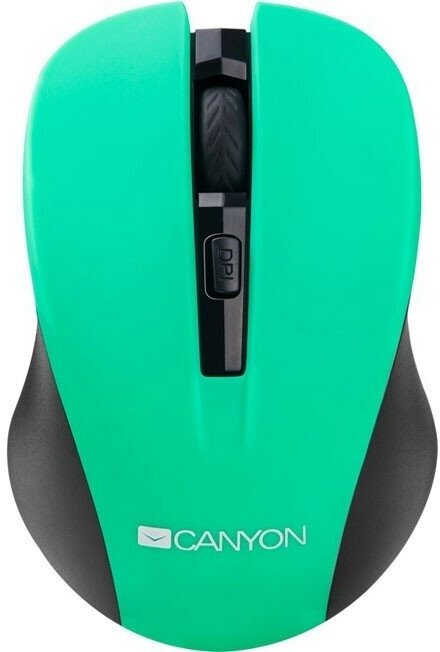 Мышь беспроводная Canyon MW-1 оптическая, 1200dpi, зеленая (CNE-CMSW1GR)