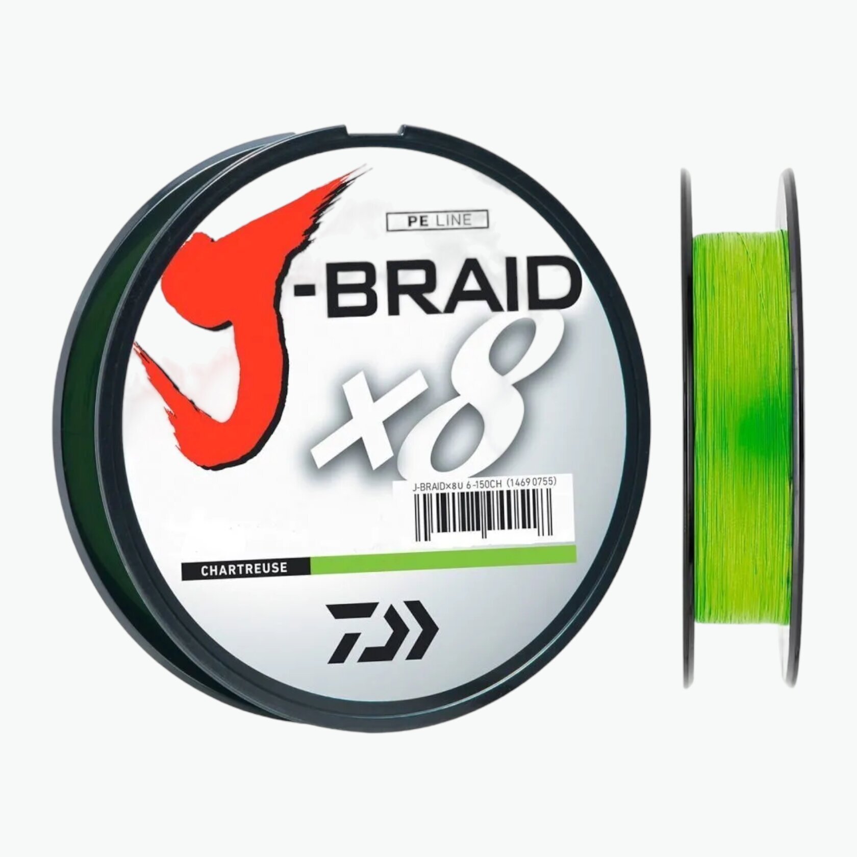 Плетеный шнур для рыбалки DAIWA J-Braid X8 150m, 13 кг - Зеленый