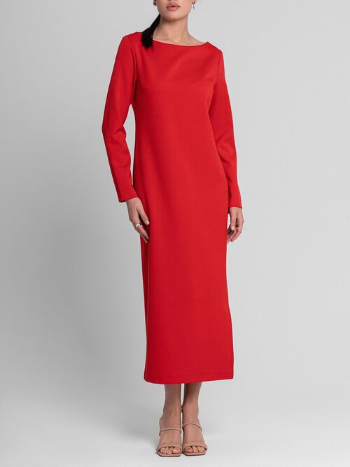 Платье Multilook, в классическом стиле, миди, размер S, красный