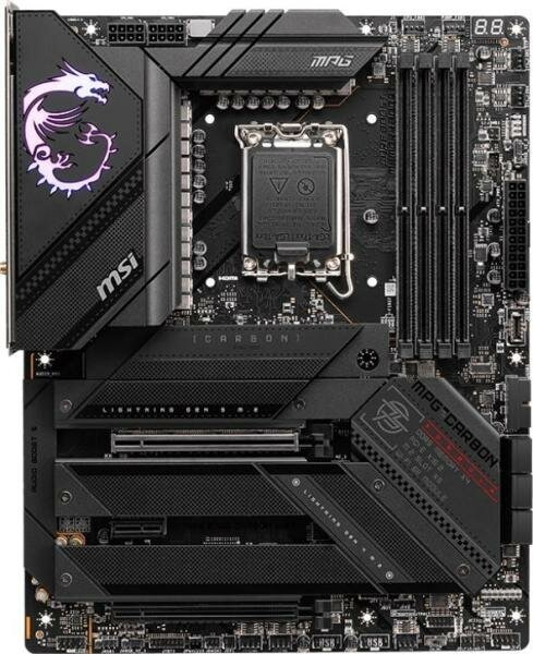 Материнская плата MSI MPG Z790 CARBON WIFI Socket 1700 Z790 4xDDR5 2xPCI-E 16x 1xPCI-E 1x 6xSATA III ATX Retail