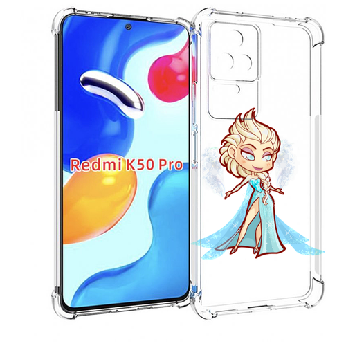 Чехол MyPads снежная-принцесса женский для Xiaomi Redmi K50 / K50 Pro задняя-панель-накладка-бампер