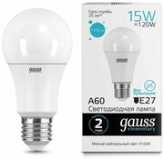 Светодиодная лампа Gauss Elementary LED A60 15W E27 4100K